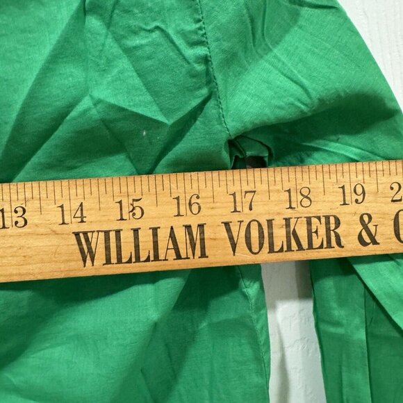 J Crew Relaxed Tunic Button‎ Long Sleeve Blouse Size 2 Green - Picture 5 of 8